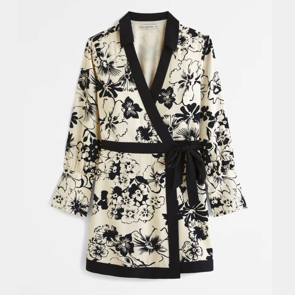 ABERCROMBIE & FITCH | Floral Wrap Kimono Style Dress